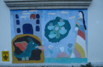 pittura murale con la scuola primaria di Fusine di Zoldo Alto – 1998-